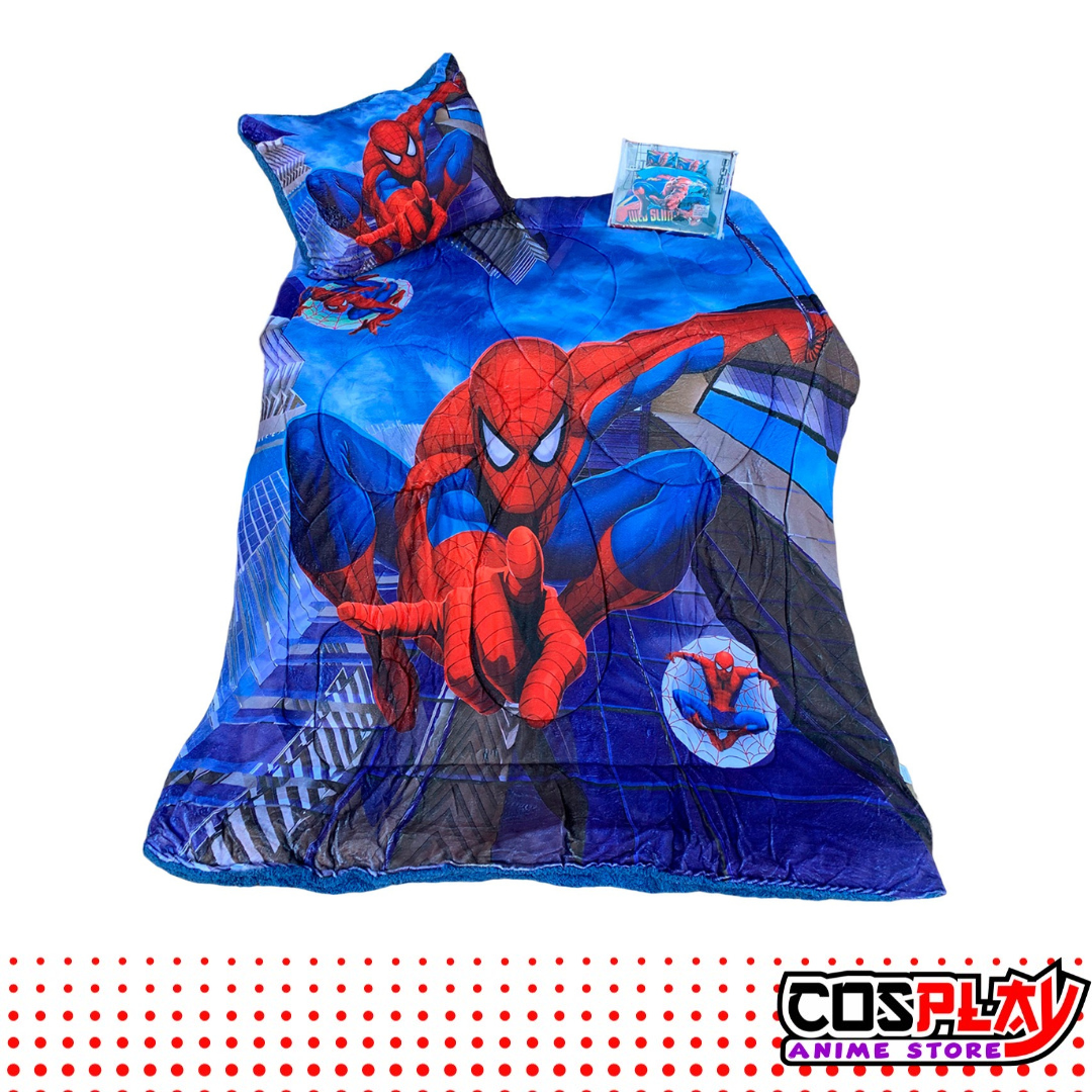 Pack Acolchado Corderito - Durazno + Sabanas Hombre Araña