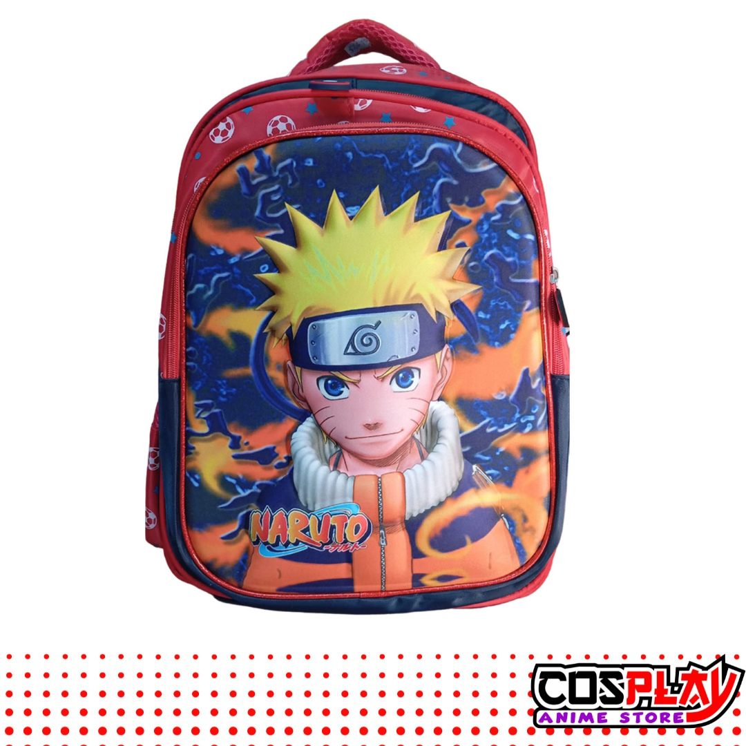Mochila 3d Escolar Tres Cierres Naruto Reforzada