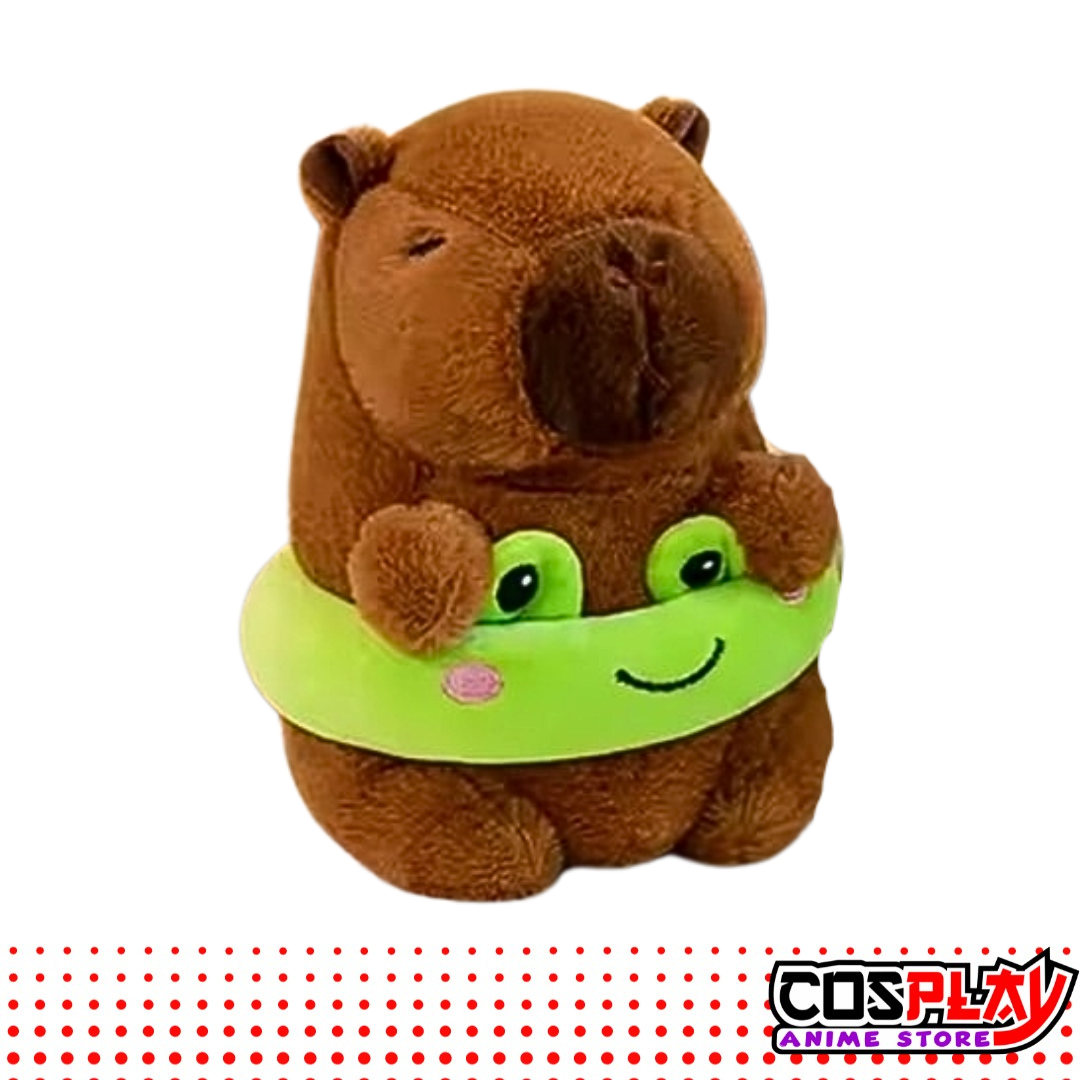 Peluche Capibara Con Flotador De Rana Tierno