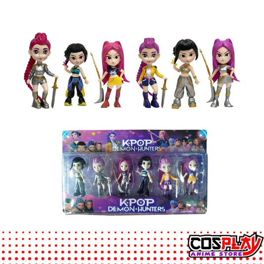 Kit 6 Muñecas Huntrix Guerreras K-pop Demon Hunter Completo
