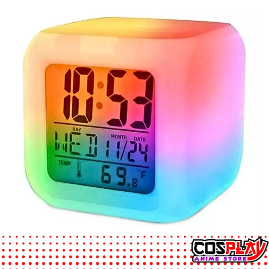 Reloj Despertador Cubo Personalizado Fecha Y Temperatura Led