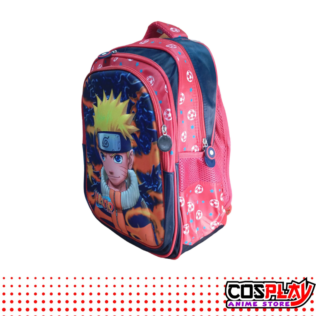 Mochila 3d Escolar Tres Cierres Naruto Reforzada