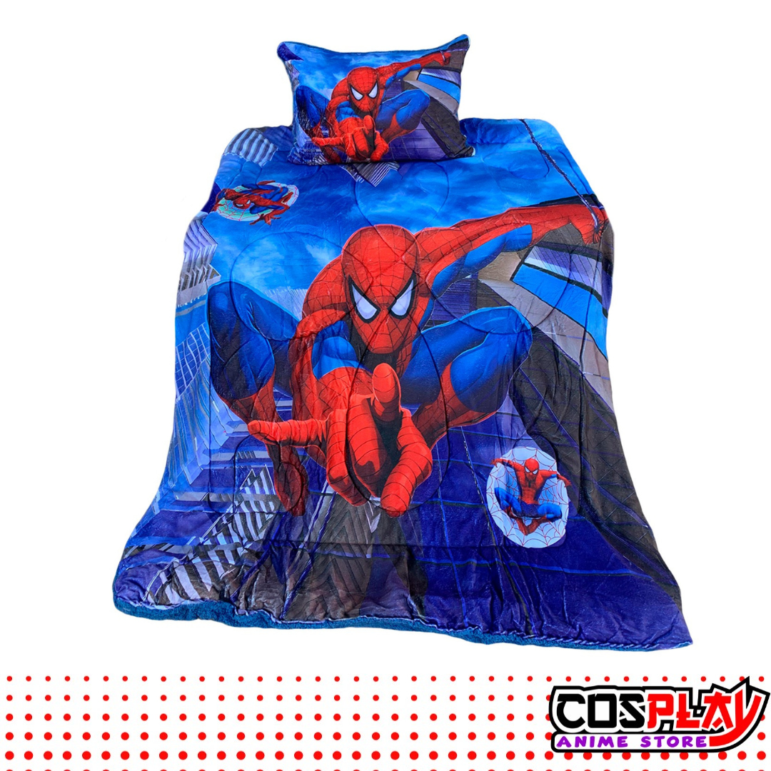 Pack Acolchado Corderito - Durazno + Sabanas Hombre Araña