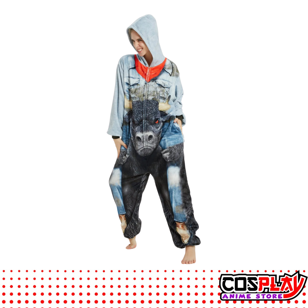 Pijama Entero Kigurumi Polar De Toro Adultos