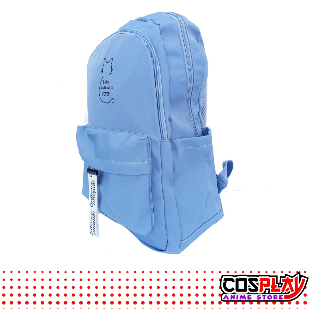 Mochila Reforzada Gatitos Dos Cierres Varios Colores