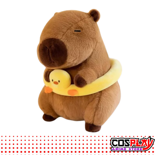 Peluche Capibara Con Flotador De Pollito Tierno