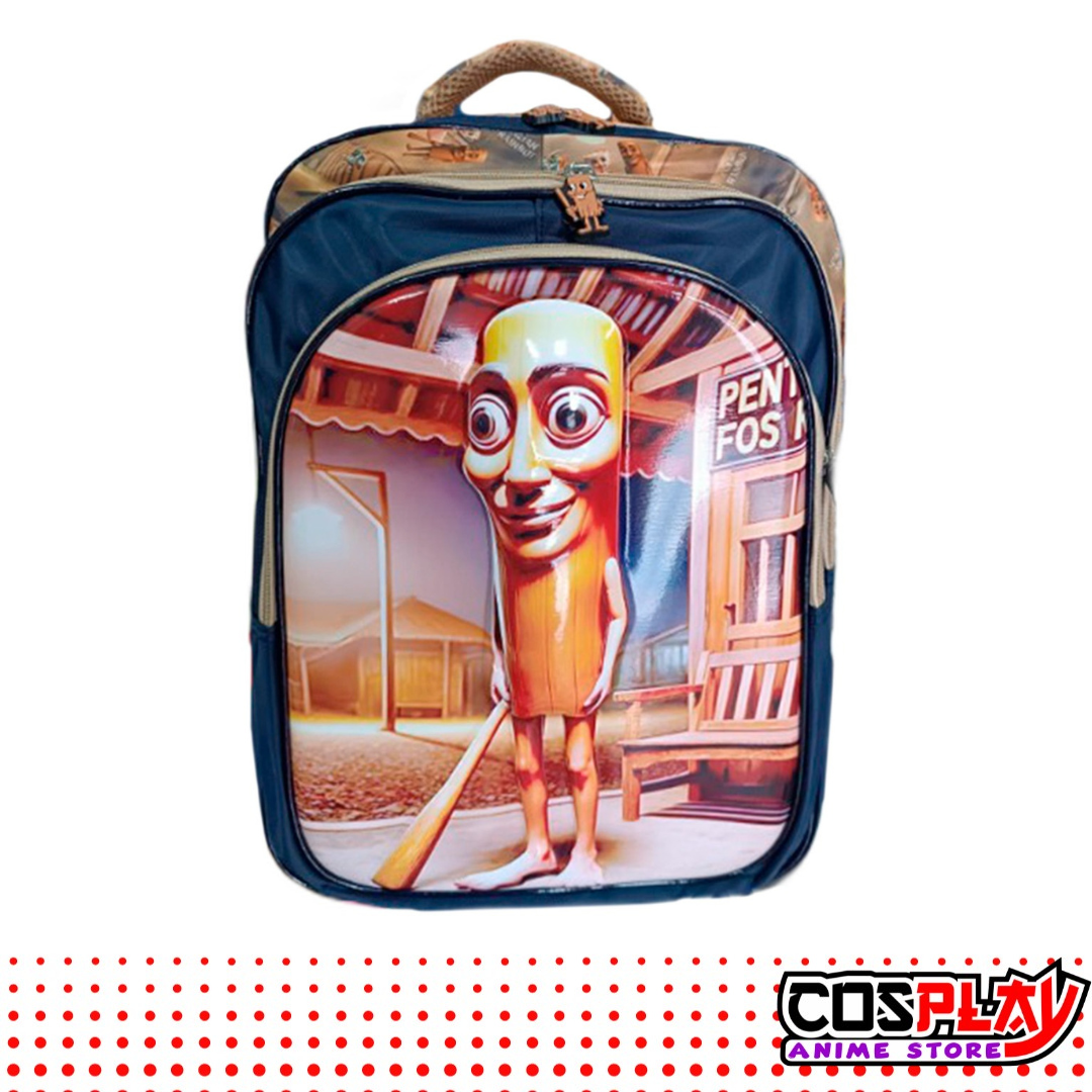 Mochila 3D Brainrot Italiano Tralalero Tung Tung Sahur 3 Cierres