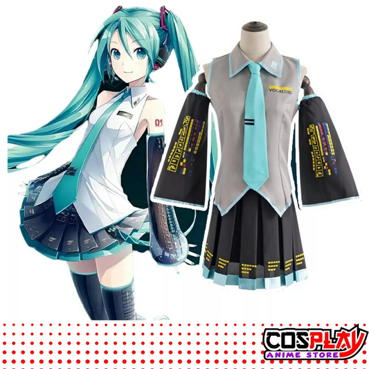 Cosplay Disfraz Hatsune Miku - Vocaloid Con Accesorios