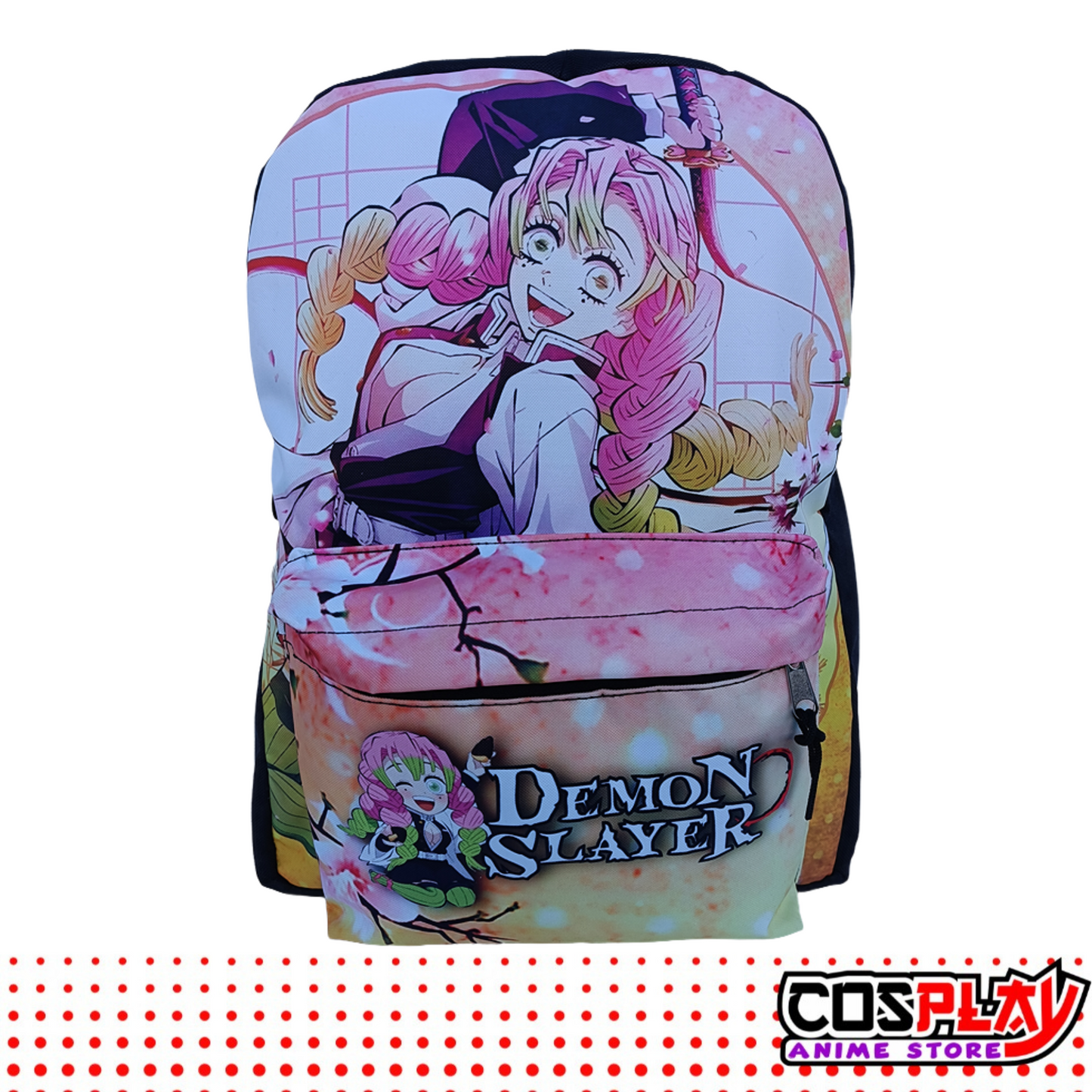 Mochila Liceal - Mitsuri Kanroji - Demon Slayer