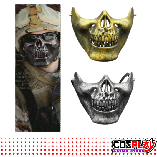 Máscara Calavera -  Plateada y Dorada HD