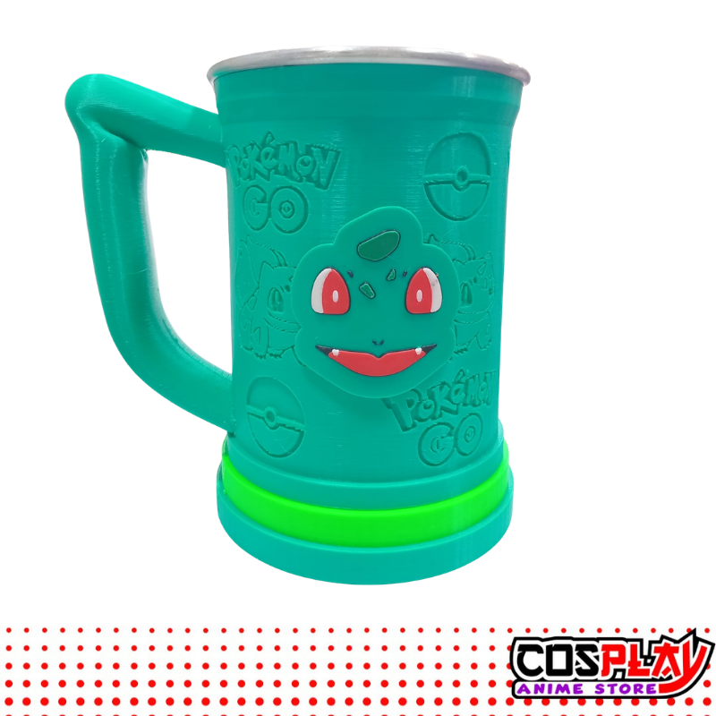 Jarra Chop Vaso Bulbasaur - Pokemon 650ml Premium 3D