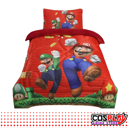 Acolchado Infantil Mario Bros Corderito Y Piel De Durazno