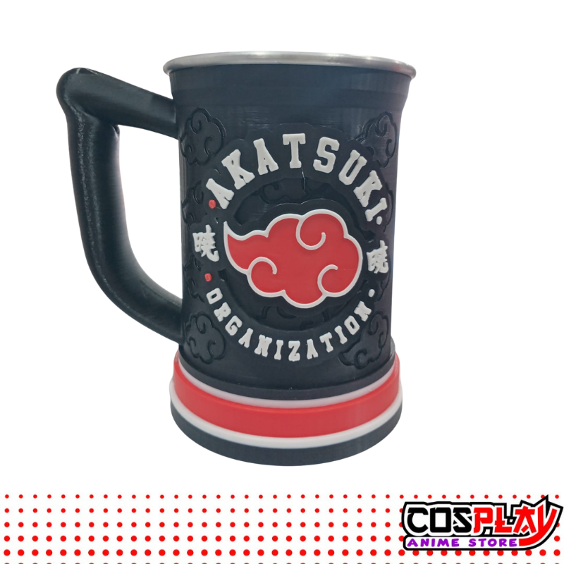 Jarra Chop Vaso Clan Akatsuki - Naruto 650ml Premium 3D