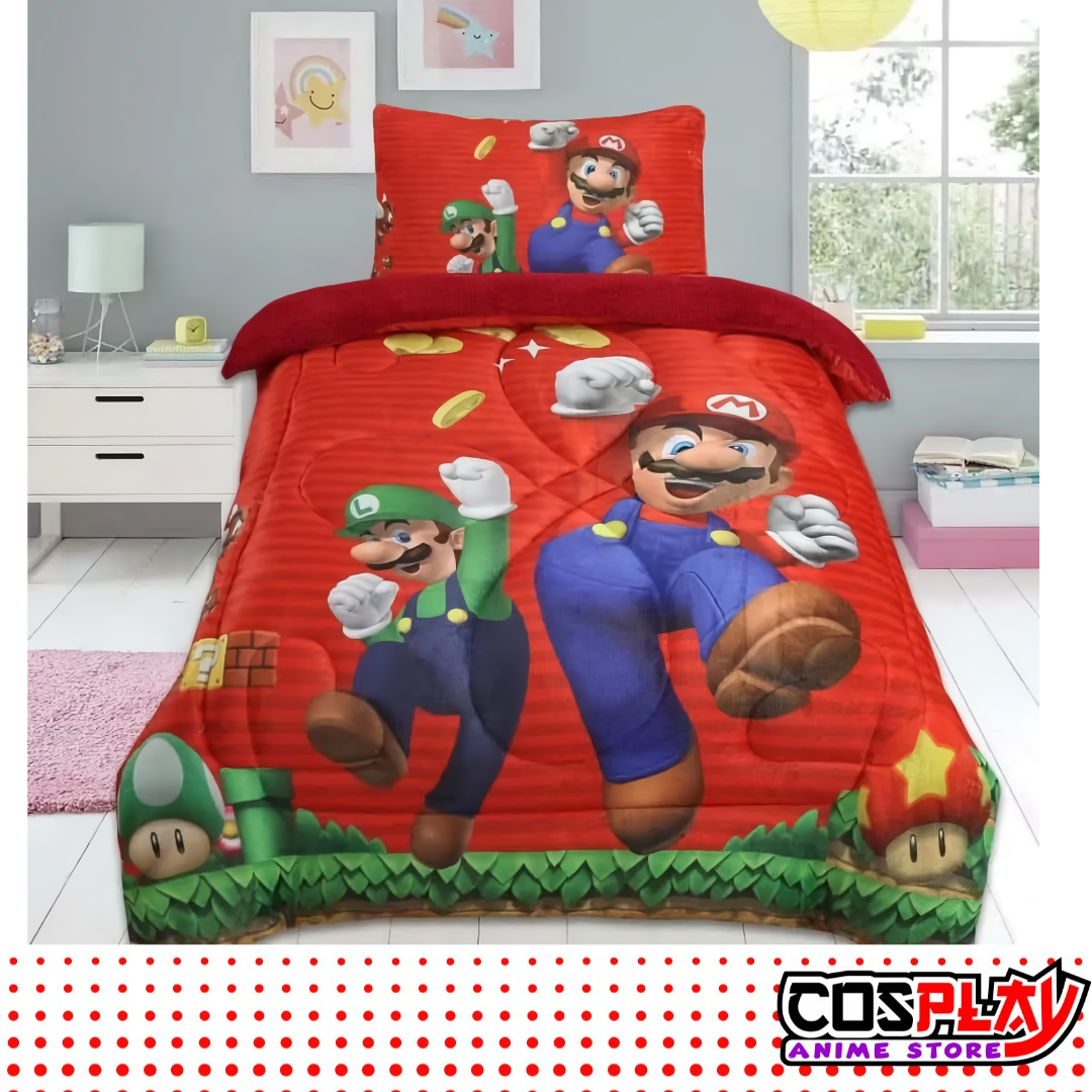 Acolchado Infantil Mario Bros Corderito Y Piel De Durazno