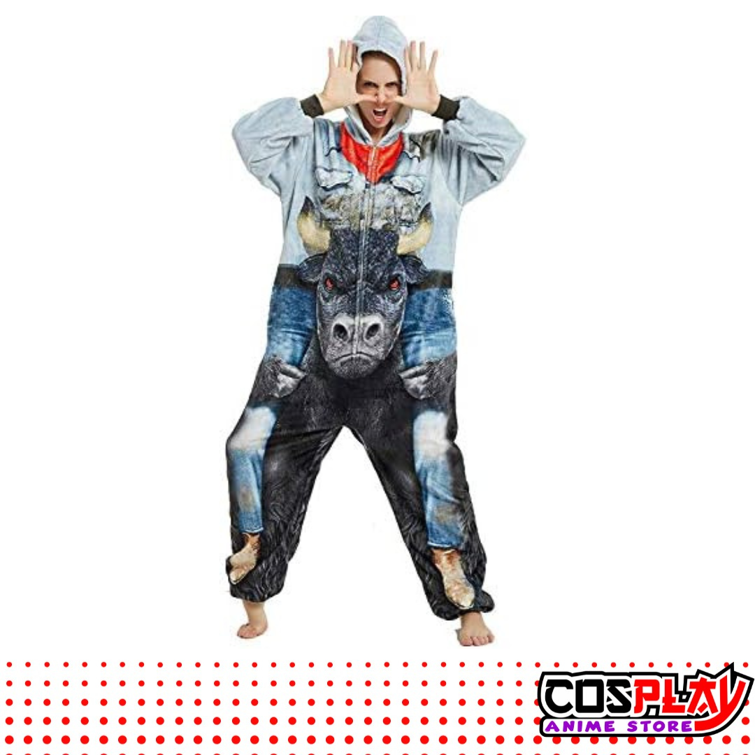 Pijama Entero Kigurumi Polar De Toro Adultos