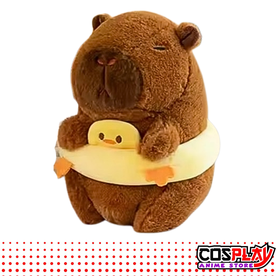 Peluche Capibara Con Flotador De Pollito Tierno