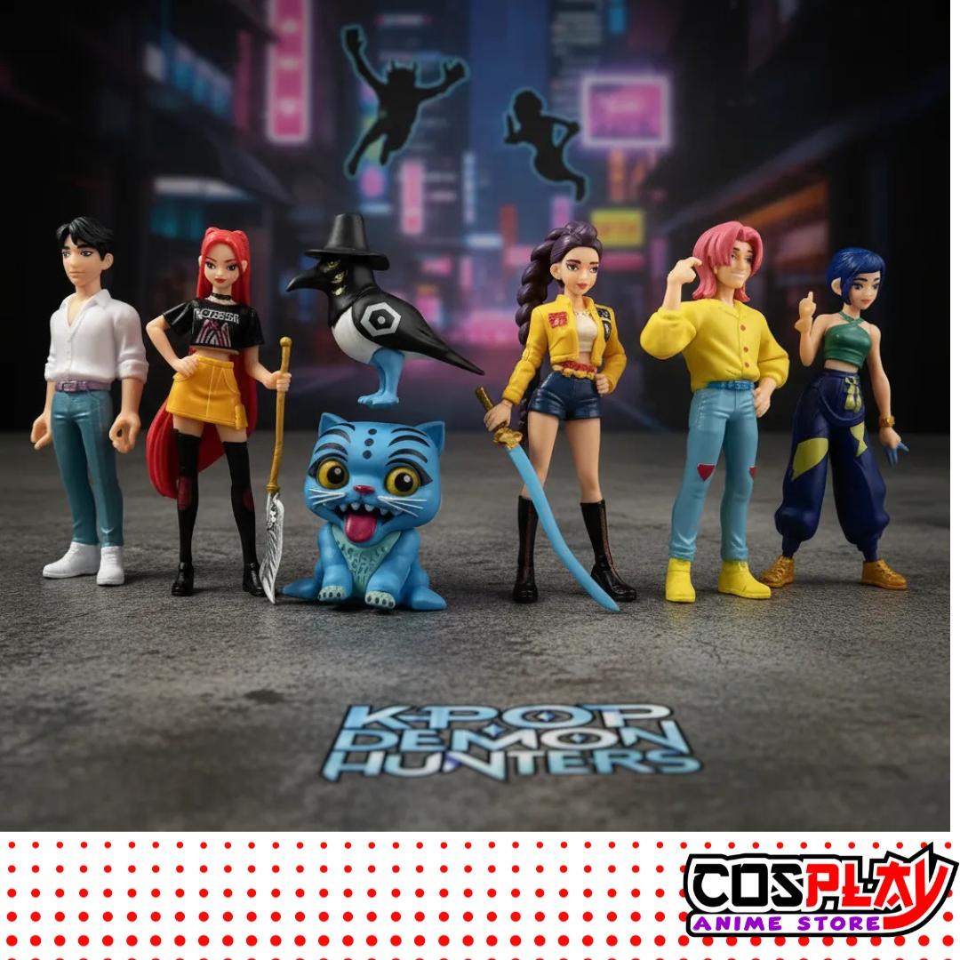 Set 7 Muñecas Huntrix Guerreras K-pop Demon Hunter Completo