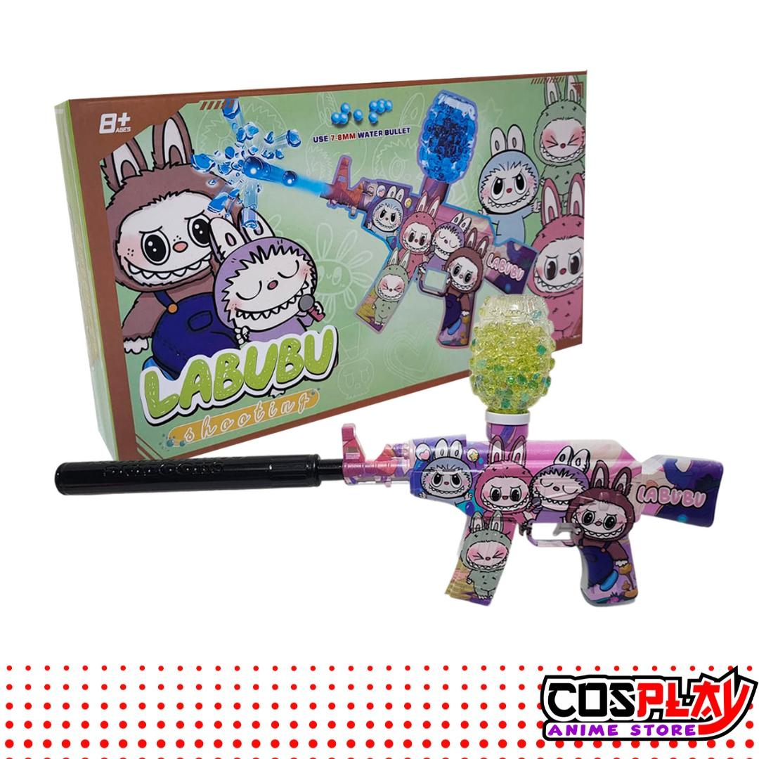 Metralleta Pistola Hidrogel Labubu Con Silenciador