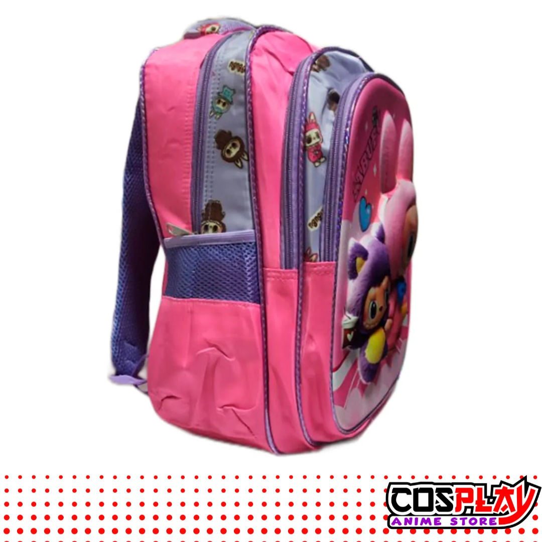 Mochila 3d Escolar Tres Cierres Labubu Reforzada