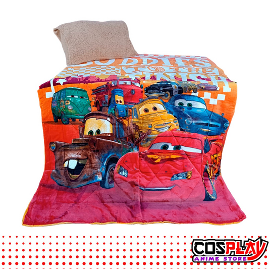 Acolchado Infantil Cars - Corderito Piel De Durazno