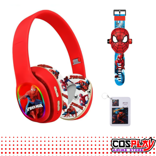 Combo Auricular + Reloj Proyector + Mini Puzzle Spiderman
