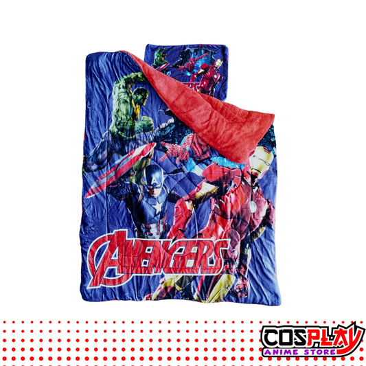 Acolchado Infantil Avengers Corderito Y Piel De Durazno