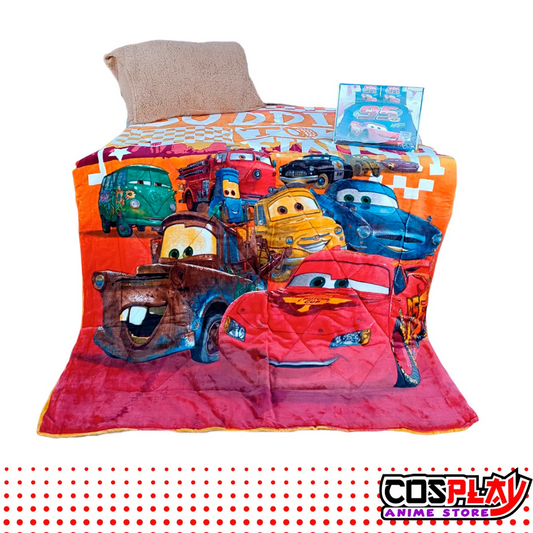 Pack Acolchado Corderito - Durazno + Sabanas Cars