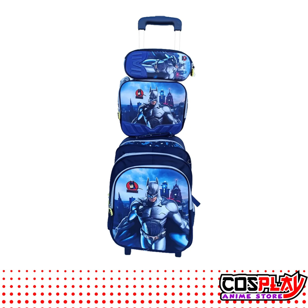 Kit 3d Batman - Mochila, Lunchera Y Cartuchera