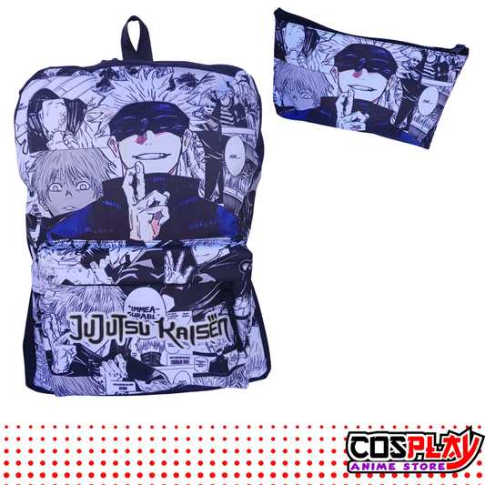 Kit Mochila Y Cartuchera Gojo - Jujutsu Kaisen Lona Premium