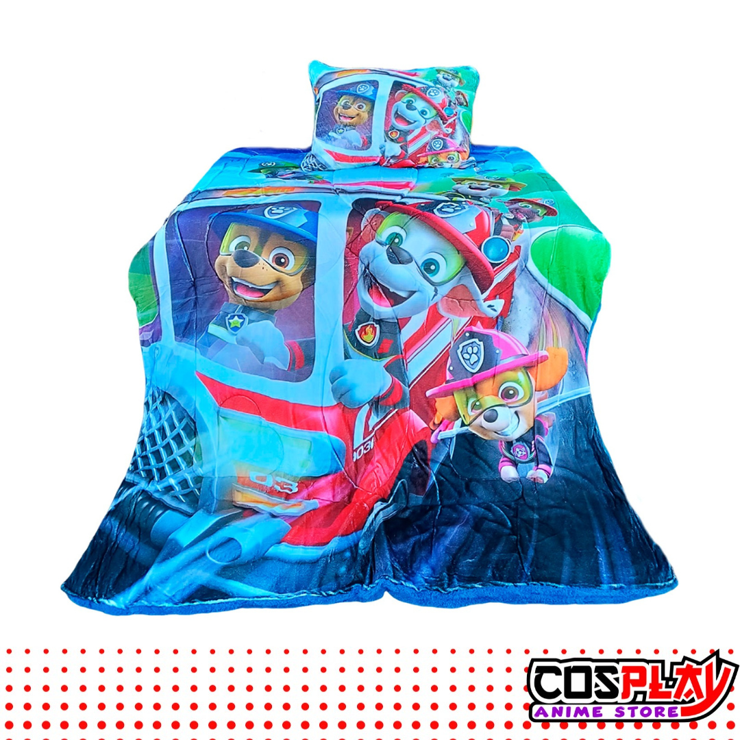 Pack Acolchado Corderito - Durazno + Sabanas Paw Patrol