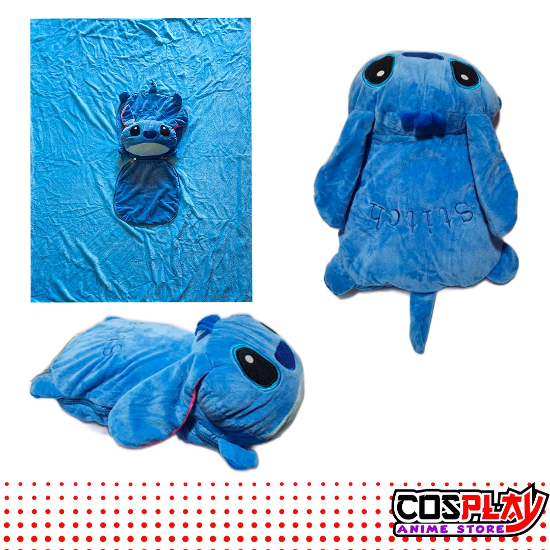 Peluche Stitch Xl Con Manta Polar Integrada Premium