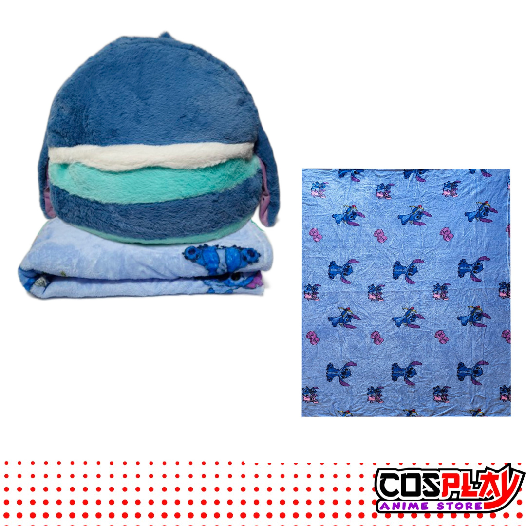 Peluche Stitch Xl Con Manta Polar Premium Tierno