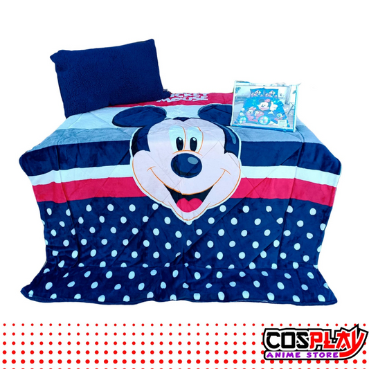 Pack Acolchado Corderito - Durazno + Sabanas Mickey Mouse