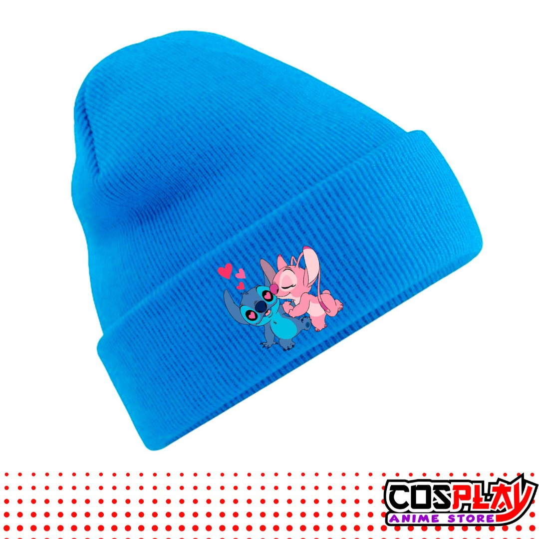 Gorro Invernal De Stitch, Angel - Lana Suave Y Abrigado