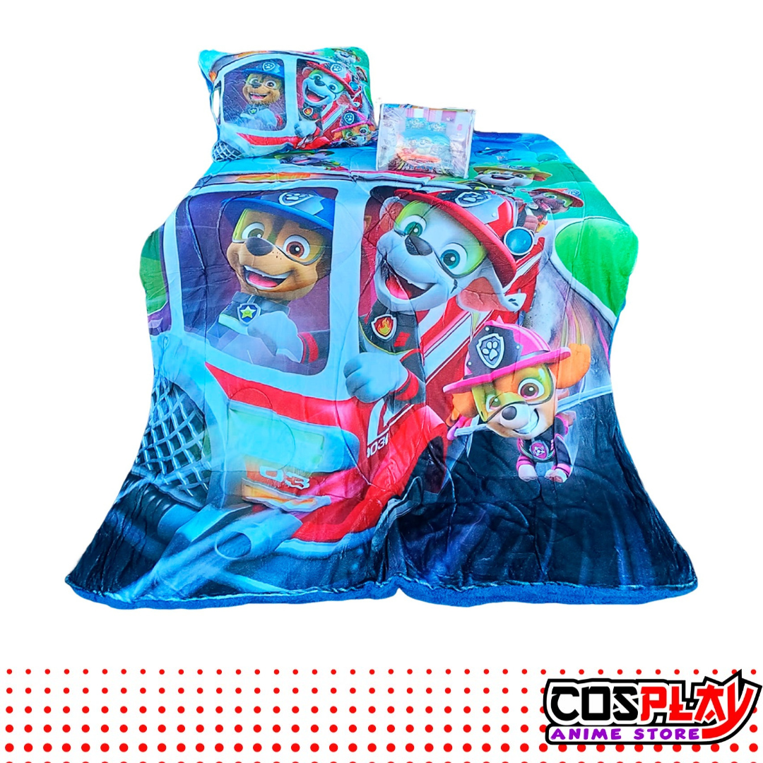 Pack Acolchado Corderito - Durazno + Sabanas Paw Patrol