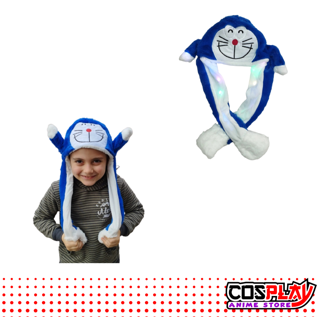 Gorro Felpa Luces Led y Movimiento Conejo Azul