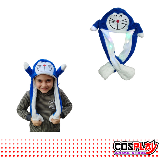Gorro Felpa Luces Led y Movimiento Conejo Azul