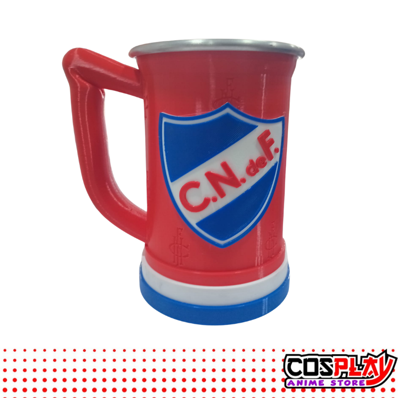 Jarra Chop Vaso Nacional Rojo/Azul 650ml Premium 3d