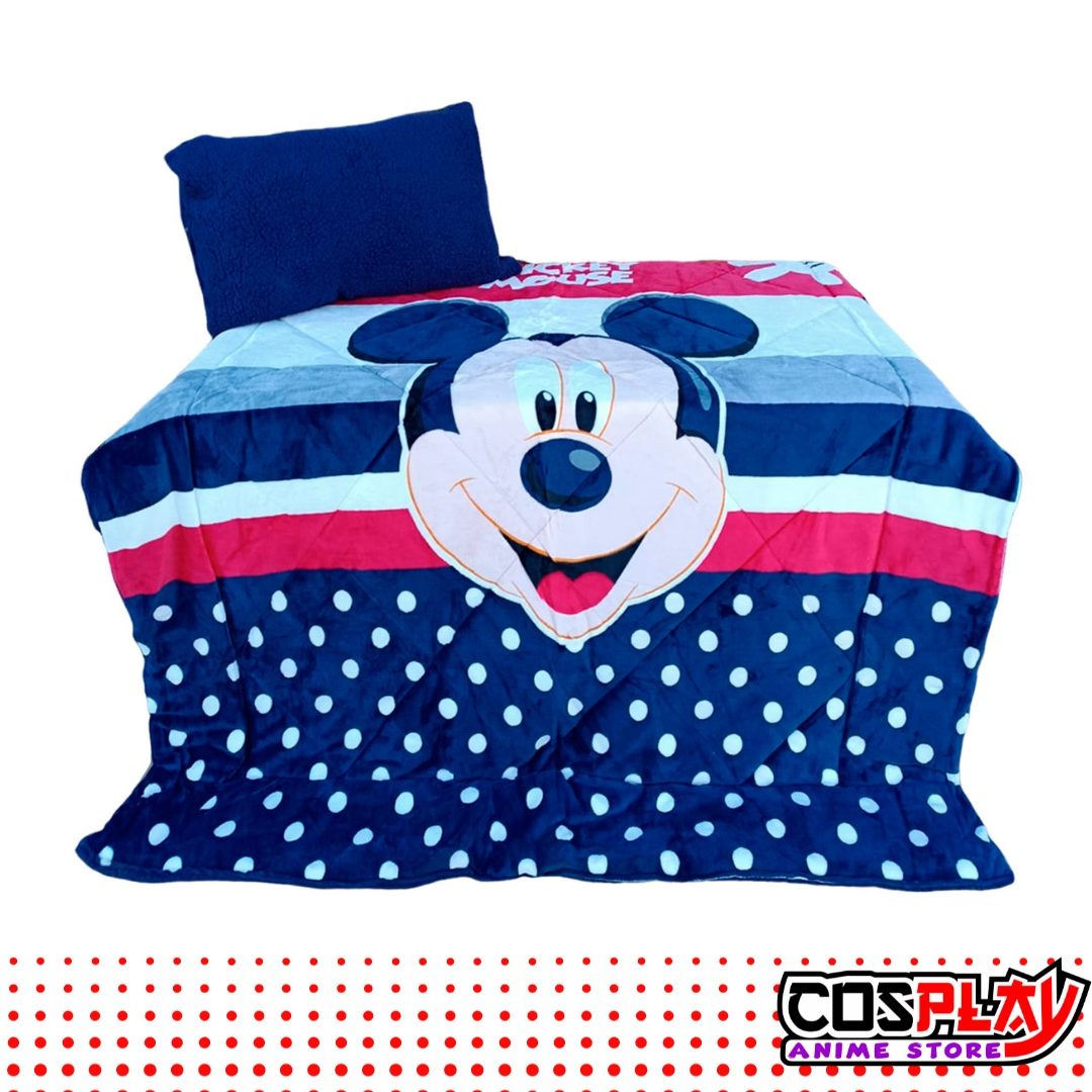 Pack Acolchado Corderito - Durazno + Sabanas Mickey Mouse