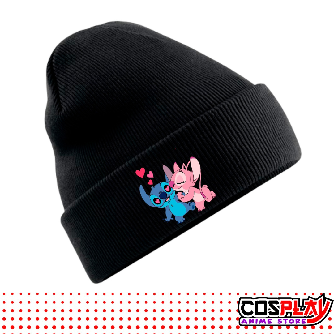 Gorro Invernal De Stitch, Angel - Lana Suave Y Abrigado