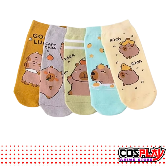 Soquete Pack X5 Pares Colección Capibara Carpincho Tierno
