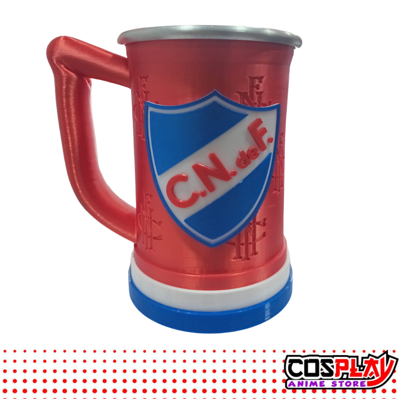 Jarra Chop Vaso Nacional Rojo/Azul 650ml Premium 3d