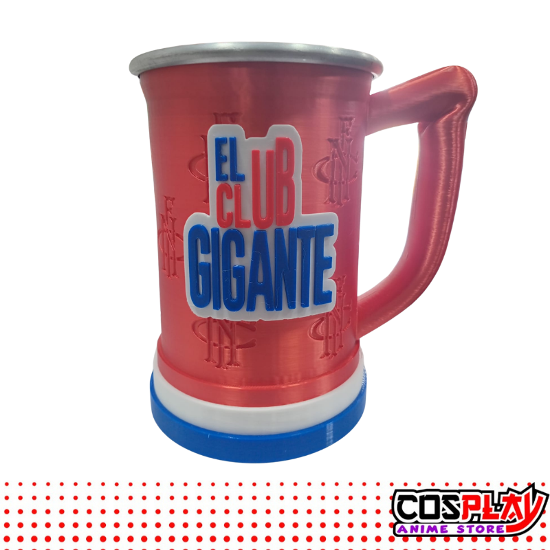 Jarra Chop Vaso Nacional Rojo/Azul 650ml Premium 3d
