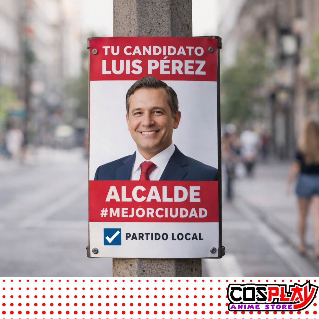 Cartel De Columna Publicidad Politica C/ Estructura 77x50