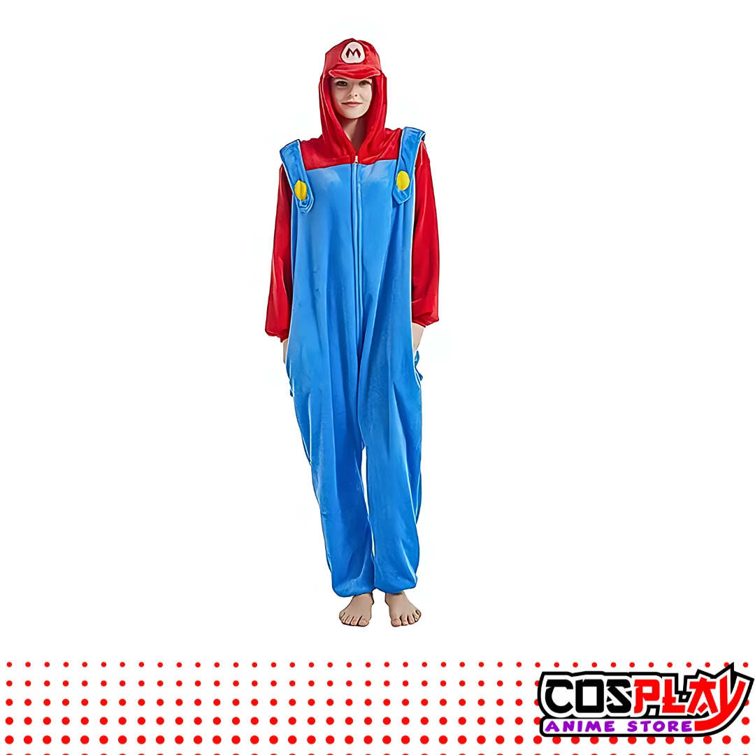 Pijama Entero Kigurumi Polar De  Mario Bros Adultos
