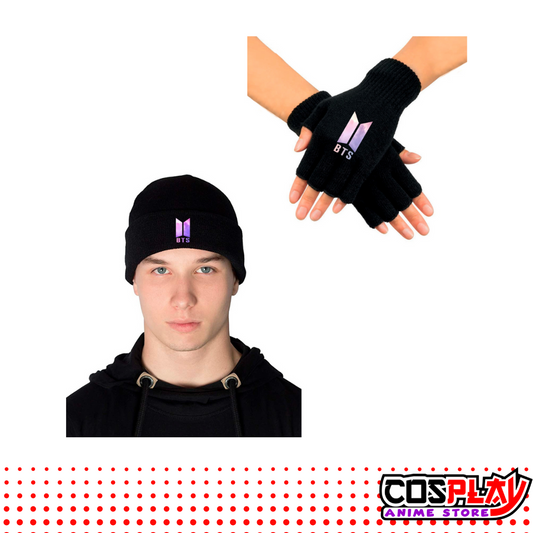 Kit de Invierno Gorro + Guantes BTS Violeta