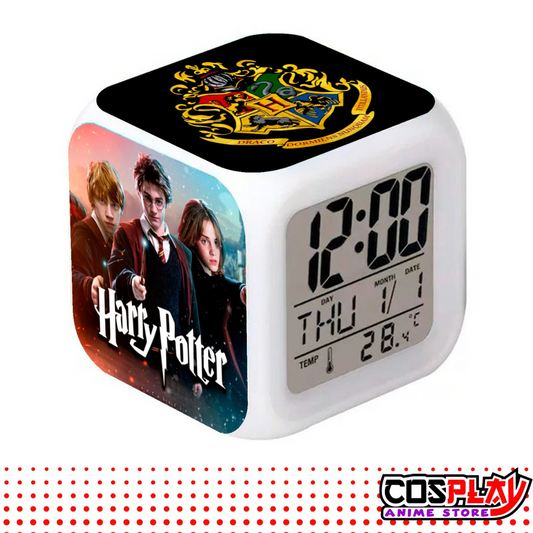 Reloj Despertador Cubo Harry Potter Fecha Y Temperatura Led