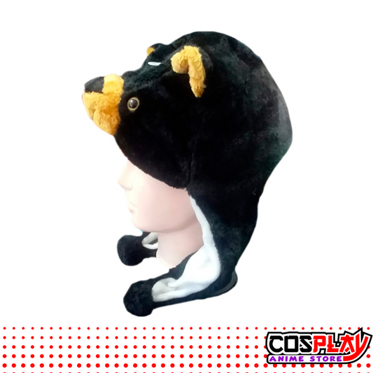 Gorro Animales Felpa / Oso Negro