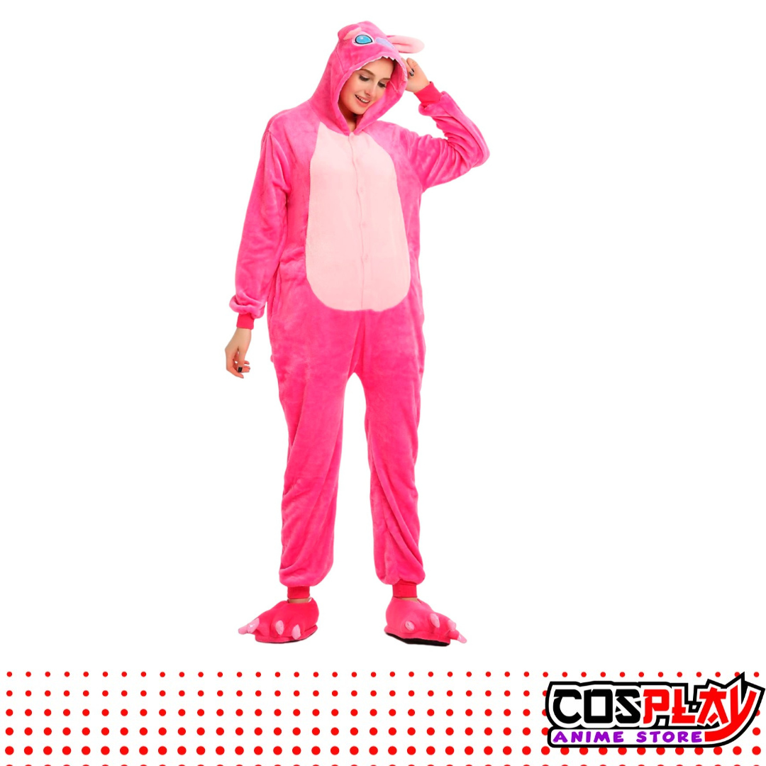 Pijama Entero Kigurumi Polar De Angel + Pantuflas