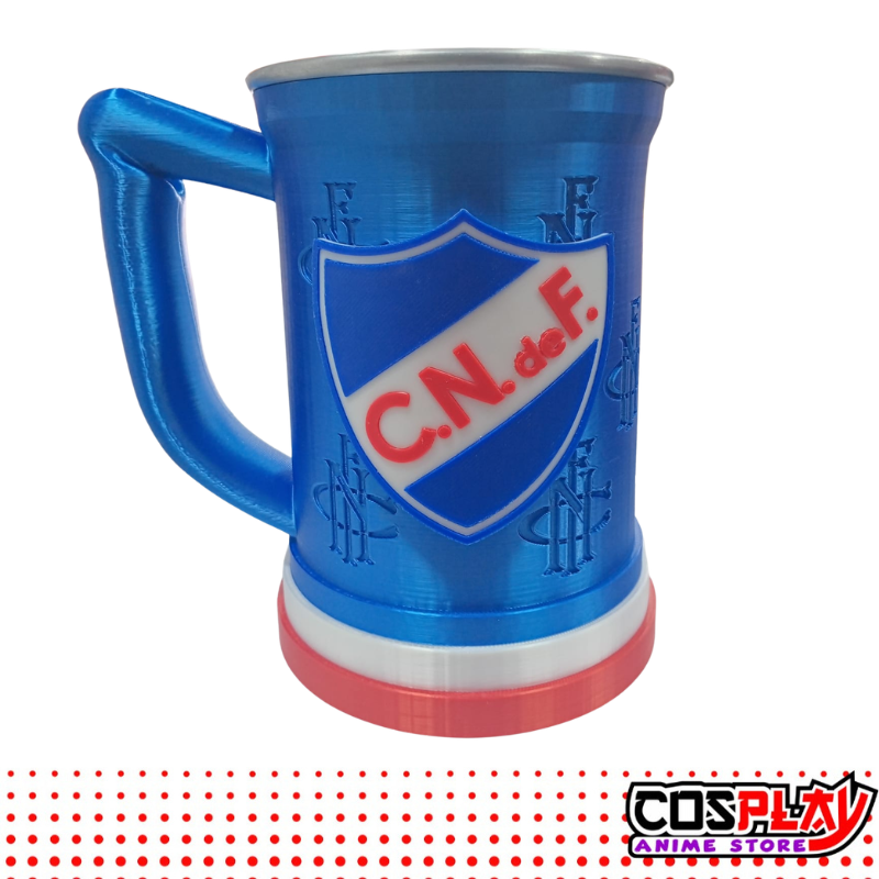 Jarra Chop Vaso Nacional Rojo/Azul 650ml Premium 3d